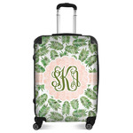 Tropical Leaves Suitcase - 24" Medium - Checked (Personalized)