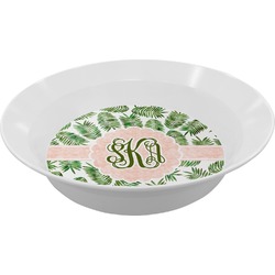 Tropical Leaves Melamine Bowl - 12 oz (Personalized)