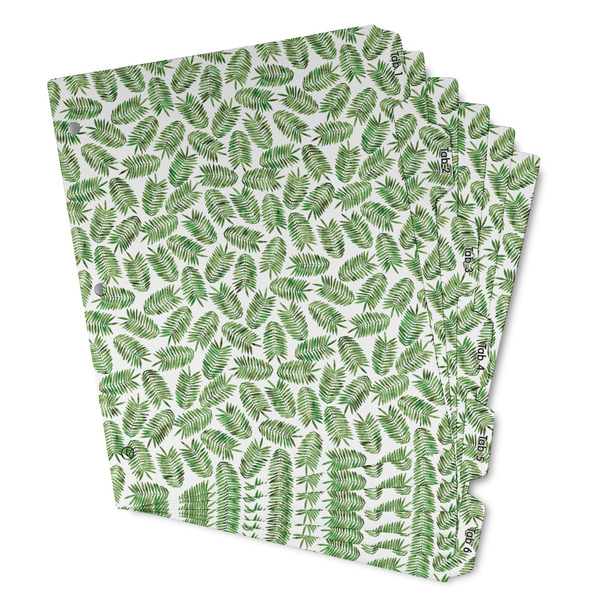 Custom Tropical Leaves Binder Tab Divider - Set of 6 (Personalized)