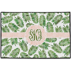 Tropical Leaves Door Mat - 36"x24" (Personalized)
