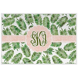 Tropical Leaves Laminated Placemat w/ Monogram