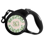 Tropical Leaves Retractable Dog Leash (Personalized)