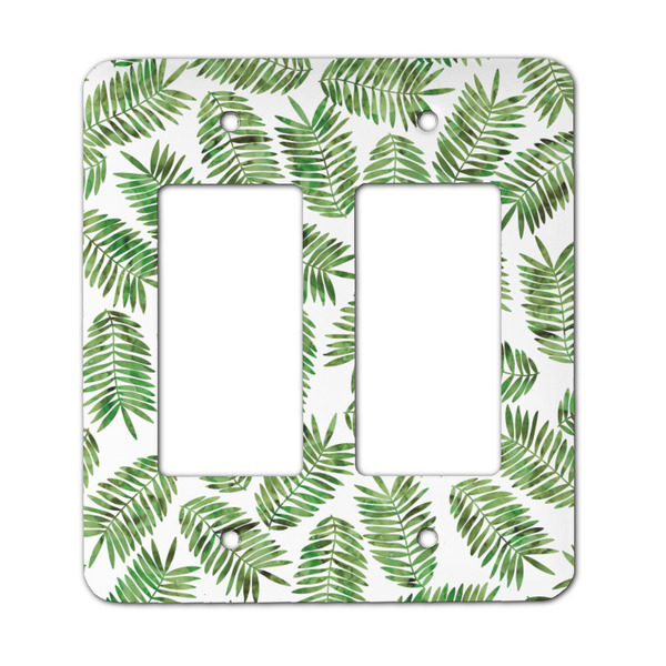 Custom Tropical Leaves Rocker Style Light Switch Cover - Two Switch