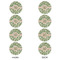 Tropical Leaves Round Linen Placemats - APPROVAL Set of 4 (double sided)