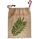 Tropical Leaves Santa Sack - Front (Personalized)