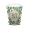 Tropical Leaves Shot Glass - White - FRONT