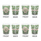 Tropical Leaves Shot Glass - White - Set of 4 - APPROVAL