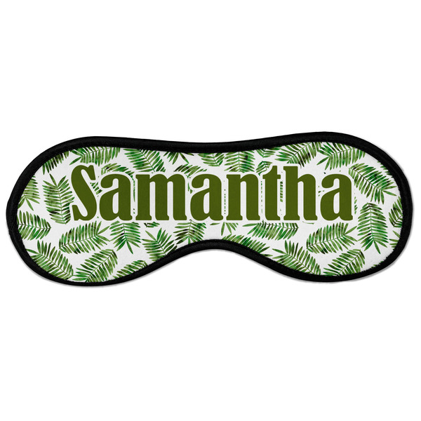 Custom Tropical Leaves Sleeping Eye Masks - Large (Personalized)