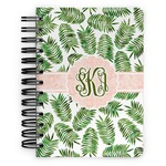 Tropical Leaves Spiral Notebook - 5x7 w/ Monogram