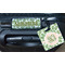 Tropical Leaves Square Luggage Tag & Handle Wrap - In Context