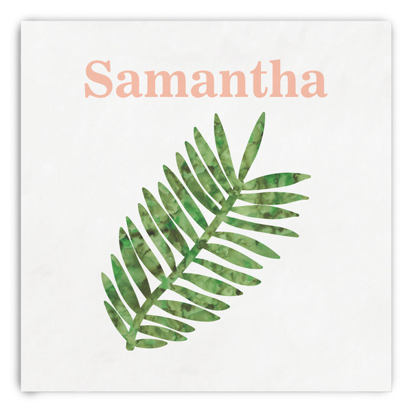 Custom Tropical Leaves Paper Dinner Napkins (Personalized)