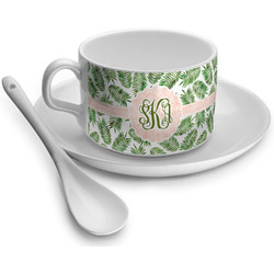 Tropical Leaves Tea Cup - Single (Personalized)