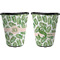 Tropical Leaves Trash Can Black - Front and Back - Apvl