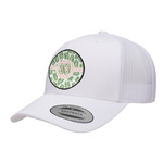 Tropical Leaves Trucker Hat - White (Personalized)