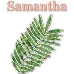 Tropical Leaves Graphic Decal - Small (Personalized)