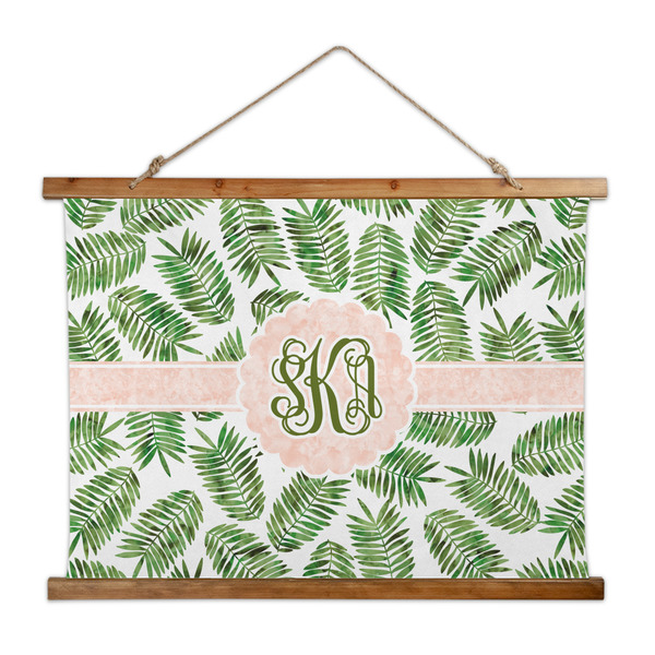 Custom Tropical Leaves Wall Hanging Tapestry - Wide (Personalized)