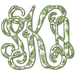 Tropical Leaves Monogram Decal - Large (Personalized)