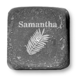 Tropical Leaves Whiskey Stone Set (Personalized)