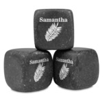 Tropical Leaves Whiskey Stone Set - Set of 3 (Personalized)