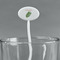 Tropical Leaves White Plastic 7" Stir Stick - Oval - Main