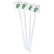 Tropical Leaves White Plastic Stir Stick - Double Sided - Square - Front