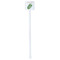 Tropical Leaves White Plastic Stir Stick - Double Sided - Square - Single Stick