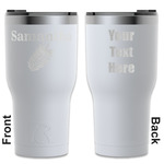 Tropical Leaves RTIC Tumbler - White - Engraved Front & Back (Personalized)