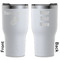 Tropical Leaves White RTIC Tumbler - Front and Back