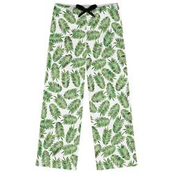 Tropical Leaves Womens Pajama Pants - M
