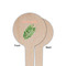 Tropical Leaves Wooden 4" Food Pick - Round - Single Sided - Front & Back