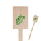 Tropical Leaves Wooden 6.25" Stir Stick - Rectangular - Closeup