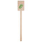 Tropical Leaves Wooden 6.25" Stir Stick - Rectangular - Single Stick