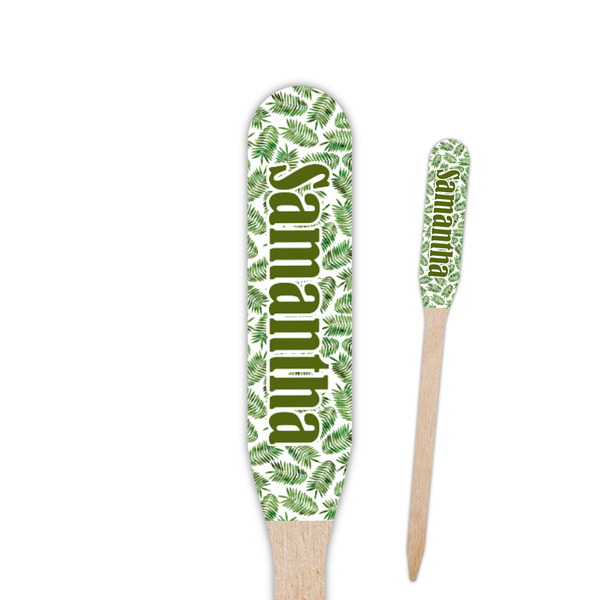 Custom Tropical Leaves Paddle Wooden Food Picks (Personalized)