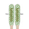 Tropical Leaves Wooden Food Pick - Paddle - Double Sided - Front & Back