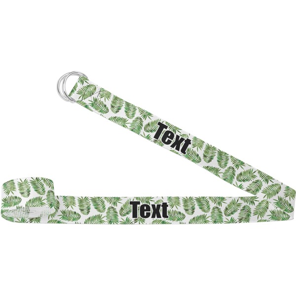 Custom Tropical Leaves Yoga Strap (Personalized)