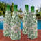 Tropical Leaves Zipper Bottle Cooler - Set of 4 - LIFESTYLE