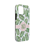 Tropical Leaves iPhone Case - Rubber Lined - iPhone 13 Mini (Personalized)