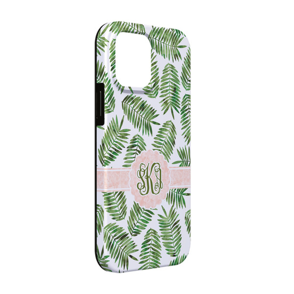 Custom Tropical Leaves iPhone Case - Rubber Lined - iPhone 13 Pro (Personalized)