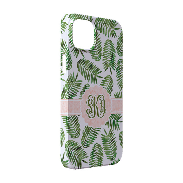 Custom Tropical Leaves iPhone Case - Plastic - iPhone 14 (Personalized)