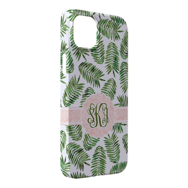 Custom Tropical Leaves iPhone Case - Plastic - iPhone 14 Pro Max (Personalized)