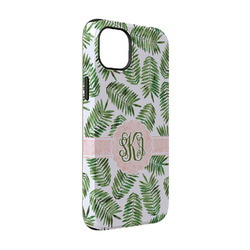 Tropical Leaves iPhone Case - Rubber Lined - iPhone 14 (Personalized)
