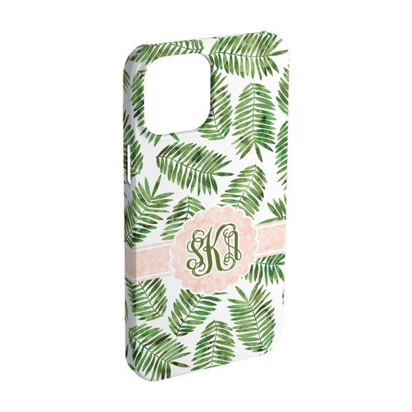 Custom Tropical Leaves iPhone Case - Plastic - iPhone 15 (Personalized)