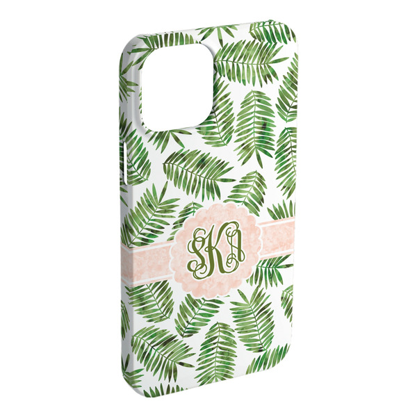 Custom Tropical Leaves iPhone Case - Plastic - iPhone 15 Plus (Personalized)