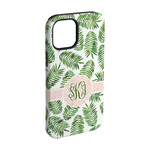 Tropical Leaves iPhone Case - Rubber Lined - iPhone 15 Pro (Personalized)