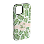 Tropical Leaves iPhone Case - Rubber Lined - iPhone 15 (Personalized)