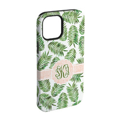 Tropical Leaves iPhone Case - Rubber Lined - iPhone 15 (Personalized)