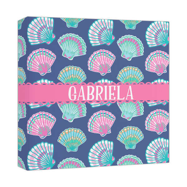 Custom Preppy Sea Shells Canvas Print - 12x12 (Personalized)