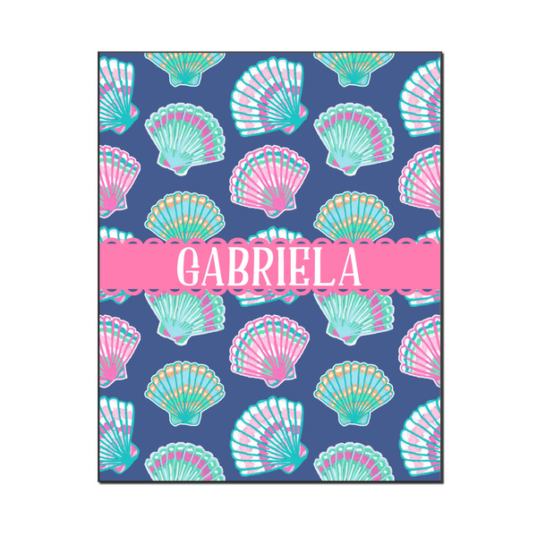 Custom Preppy Sea Shells Wood Print - 16x20 (Personalized)