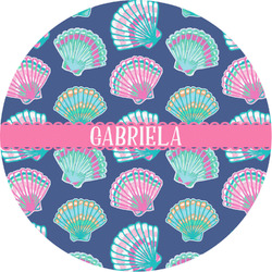 Preppy Sea Shells Multipurpose Round Labels - 3" (Personalized)