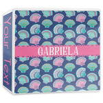 Preppy Sea Shells 3-Ring Binder - 3 inch (Personalized)